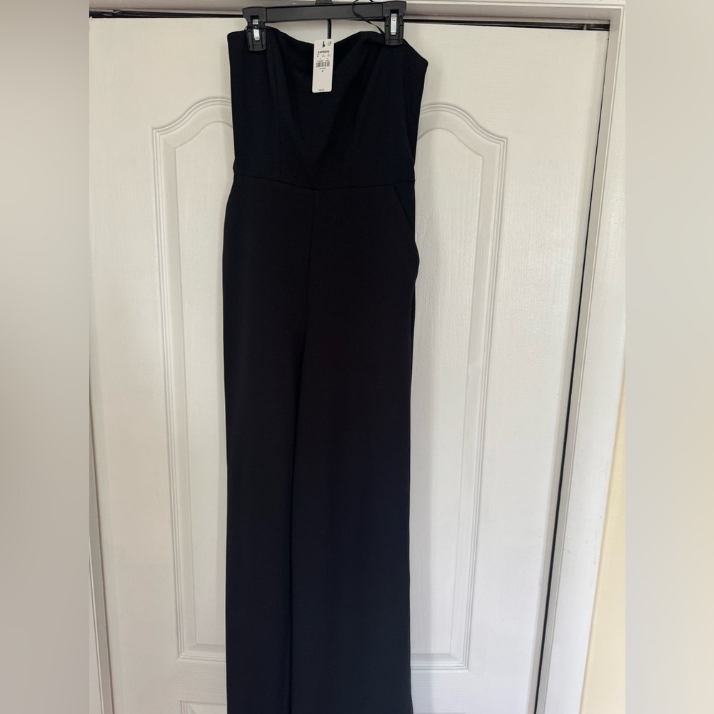 express black strapless jumpsuit, size medium, new with tags